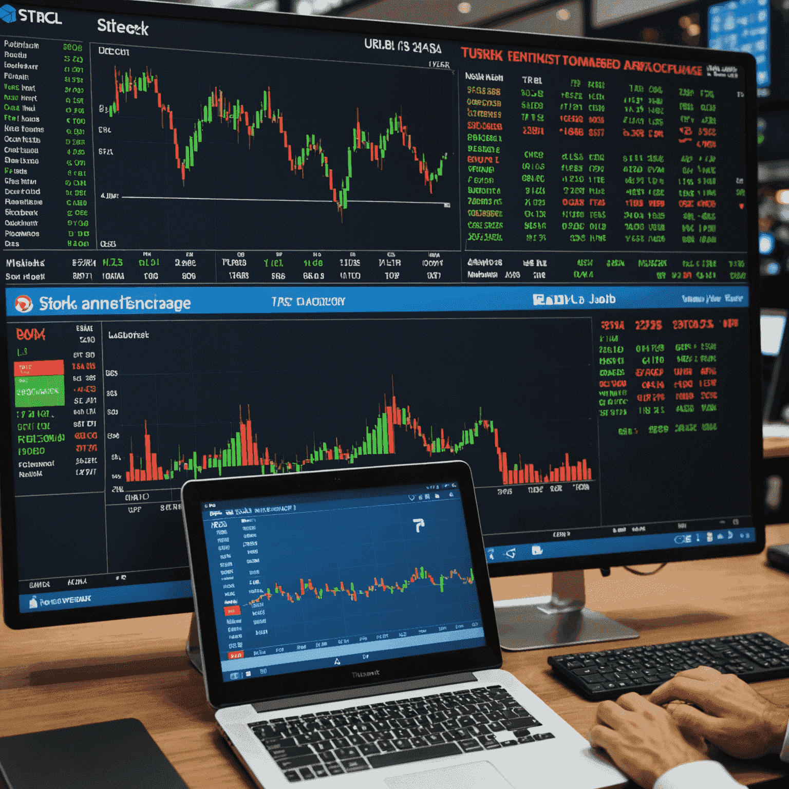 Borsa İstanbul'un grafikleri ve Türk yatırım araçlarını gösteren ekran görüntüsü.